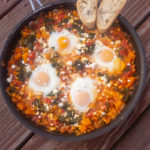 Baked eggs with butternut squash