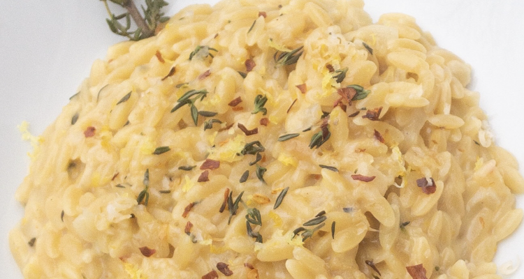 One Pot Orzo with Smoked Gouda and Thyme